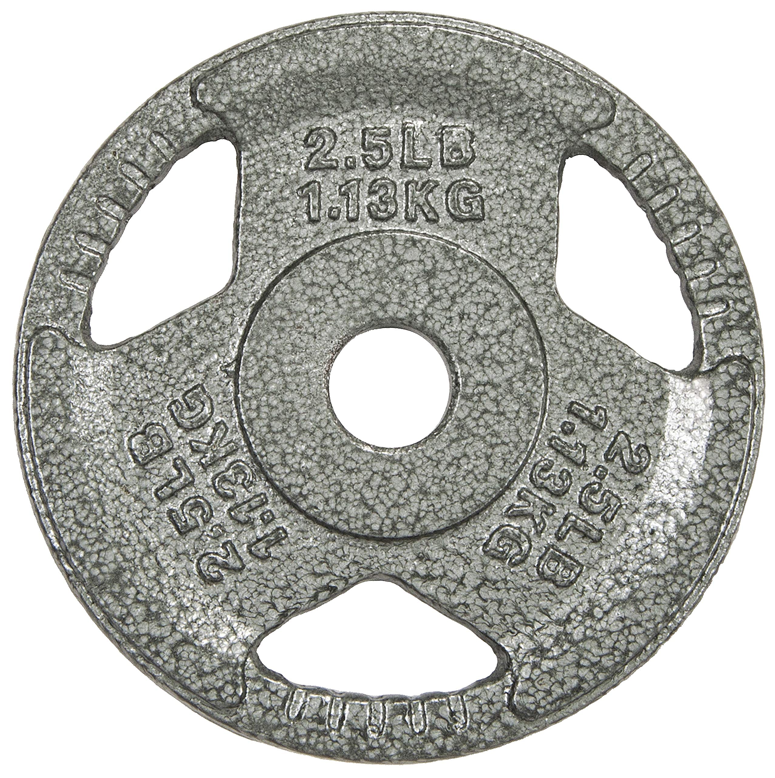 Fitvids Cast Iron Plate Weight Plate for Strength Training and Weightlifting, 1-Inch Center, 2.5LB (Single)