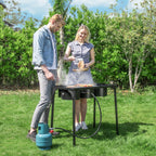 Vivohome Outdoor 3-Burner Stove, Max. 225,000 Btu/Hr, Heavy Duty Tri-Propane Cooker With Detachable Legs Stand For Camping Cooko