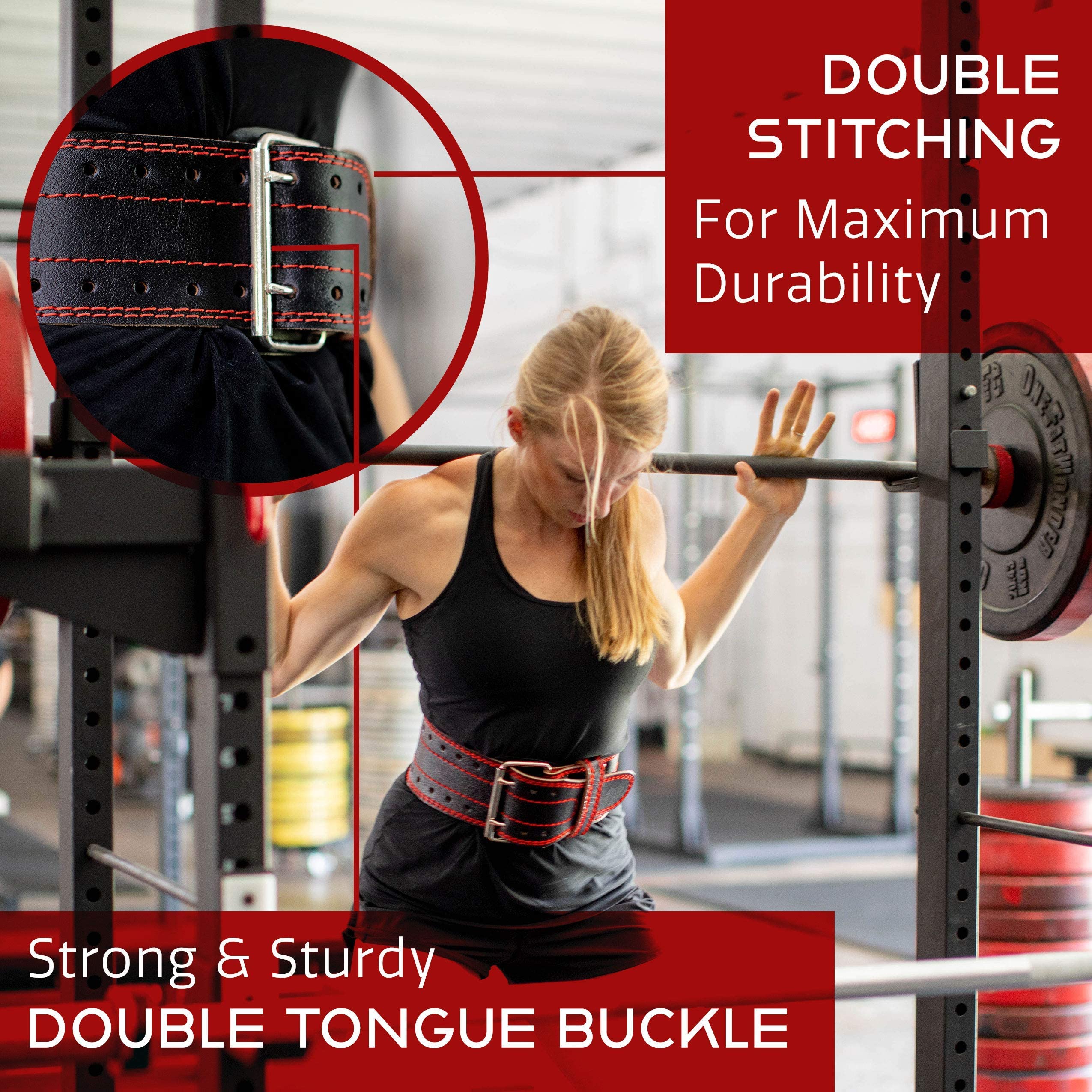 Dark Iron Fitness Weight Lifting Belt For Men & Women - 100% Leather Gym Belts For Weightlifting, Powerlifting, Strength Trainin