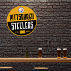 Rico Industries Nfl Football Pittsburgh Steelers Classic Shape Cut Pennant - Home And Living Room D  Cor - Soft Felt Ez To Hang