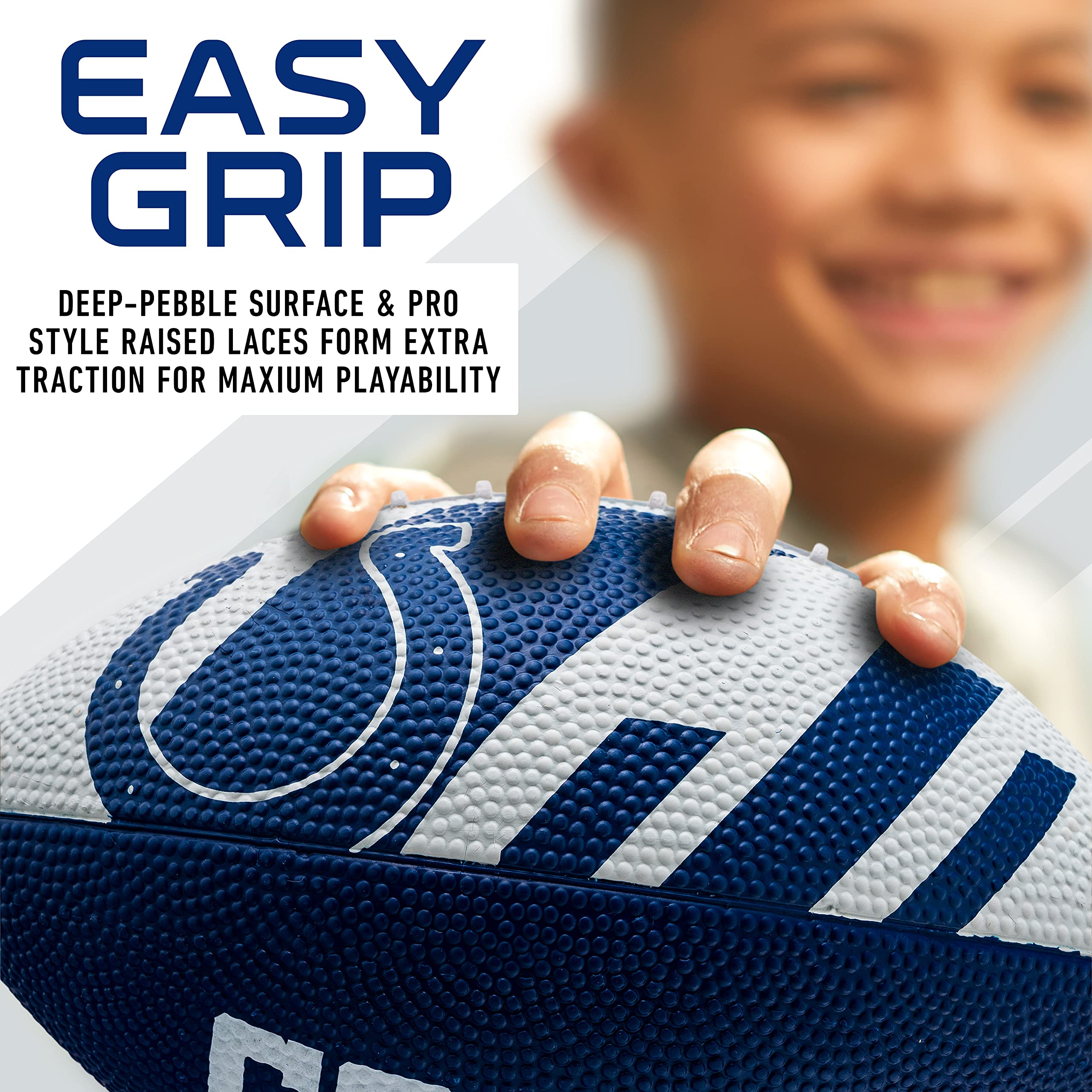 Franklin Sports Nfl Indianapolis Colts Football - Youth Football - Mini 8.5'' Rubber Ball - Perfect For Kids - Team Logos And Co