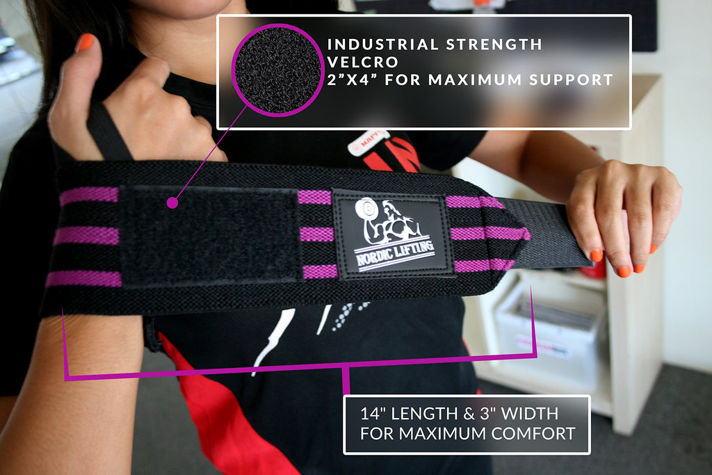 Wrist Wraps + Lifting Straps Bundle (2 Pairs) For Weightlifting, Cross Training, Weight Lifting, Workout, Gym, Powerlifting, Bod