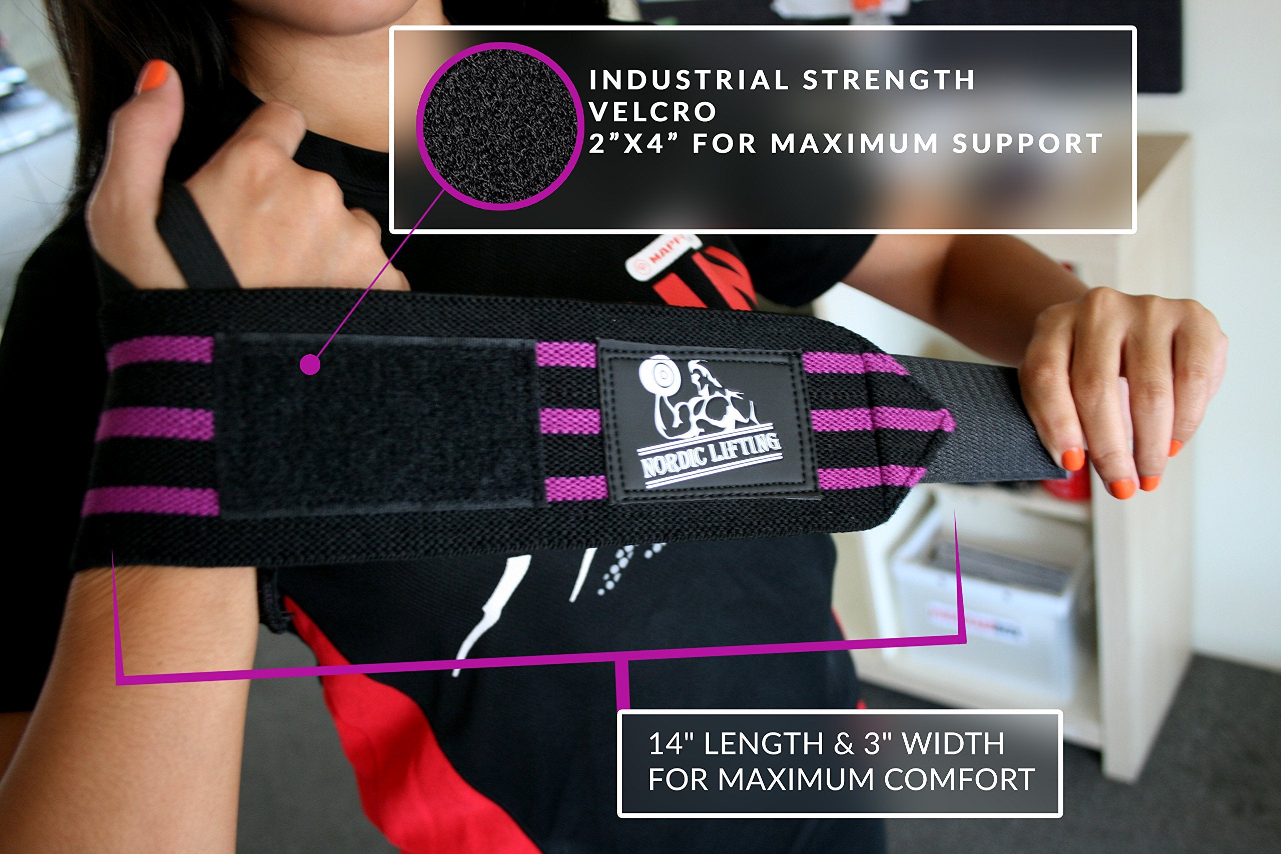 Wrist Wraps + Lifting Straps Bundle (2 Pairs) For Weightlifting, Cross Training, Weight Lifting, Workout, Gym, Powerlifting, Bod