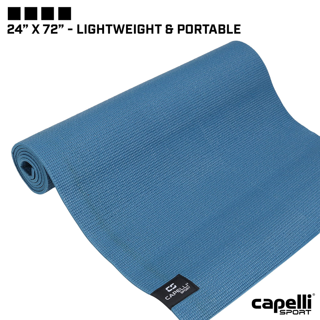 Capelli Sport Yoga Mat Non Slip All Purpose Pvc Memory Foam Fitness And Workout Mat Blue 7 Mm