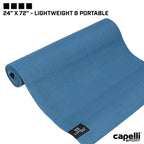 Capelli Sport Yoga Mat Non Slip All Purpose Pvc Memory Foam Fitness And Workout Mat Blue 7 Mm