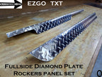 Ezgo Txt Golf Cart Polished Aluminum Diamond Plate Rocker Panel Set