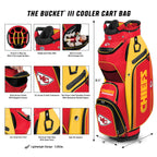 Kansas City Chiefs Bucket III Cooler Cart Golf Bag