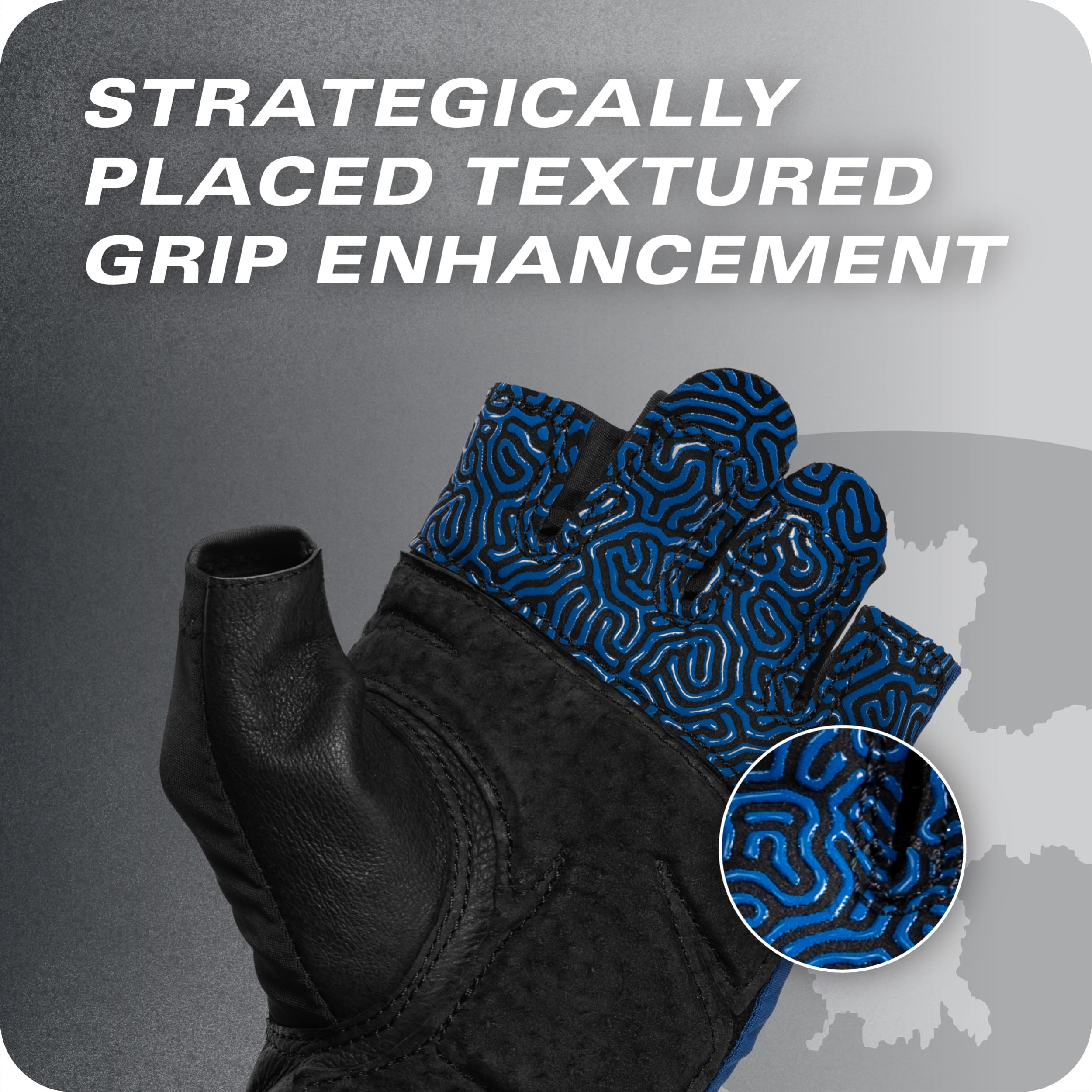 Harbinger Training Grip Gloves 3.0 - Durable, Padded Leather Palm, Enhanced Grip, Breathable 4-Way Stretch Lycra, Adjustable Hoo