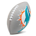 Franklin Sports NFL Miami Dolphins Football - Kids Foam Football - Soft Junior Size 8.5 Ball with 3D Logos - Perfect for Gameday