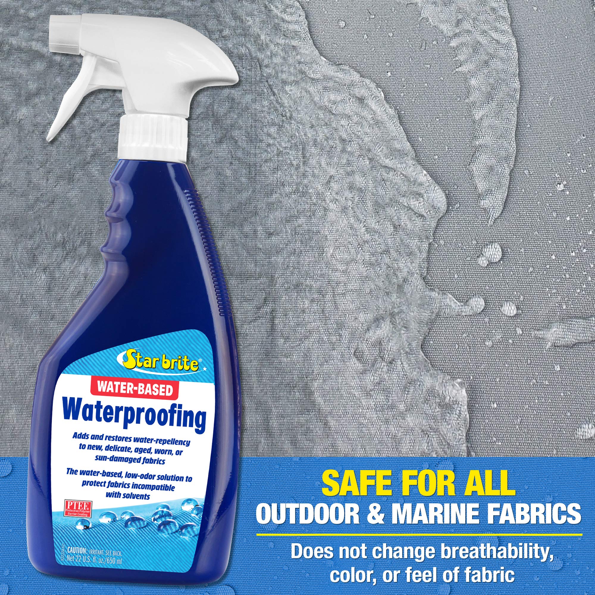 Star Brite Low-Odor Water-Based Waterproofing Spray - Restores & Adds Water Repellency, Uv Protection To New, Delicate, Aged, Wo