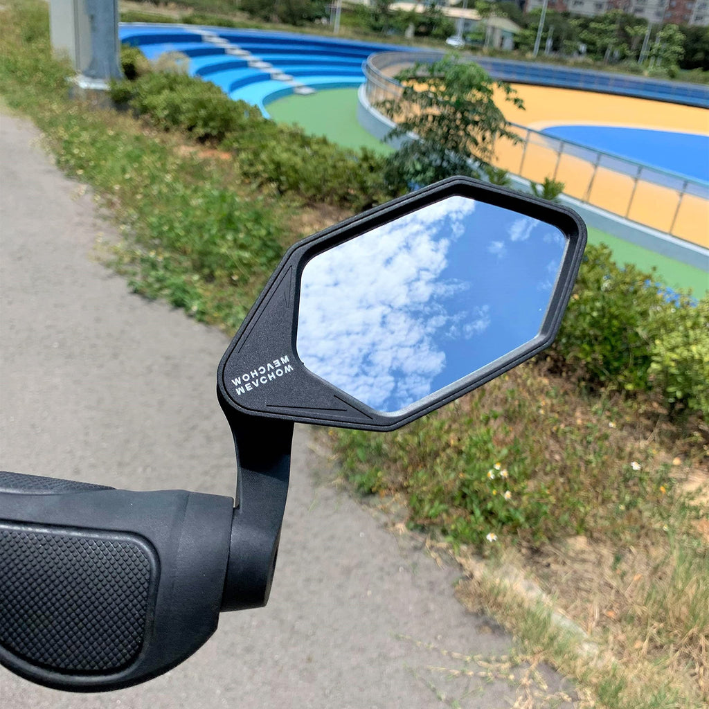 Meachow 2022 New Bar End Bike Mirror, Crystal Uhd Automotive Grade Glass Lens E-Bike Mirrors, Scratch Resistant, Safe Rearview M