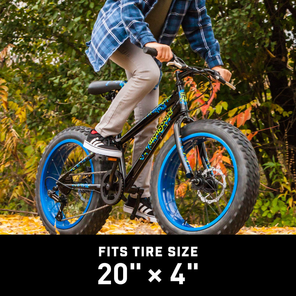 Mongoose Fat Tire Bike Tube, 20'' X 4/4.9'' Fat Tire Bike Tube Replacement, For 20-Inch Fat Tires, Schrader Valve, Heavy Duty Ru