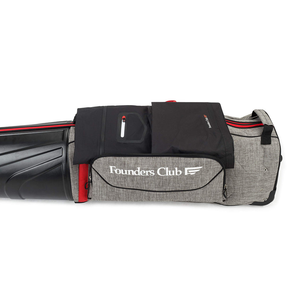 Founders Club Golf Travel Cover Luggage For Golf Clubs With Abs Hard Shell Top Travel Bag (Black)