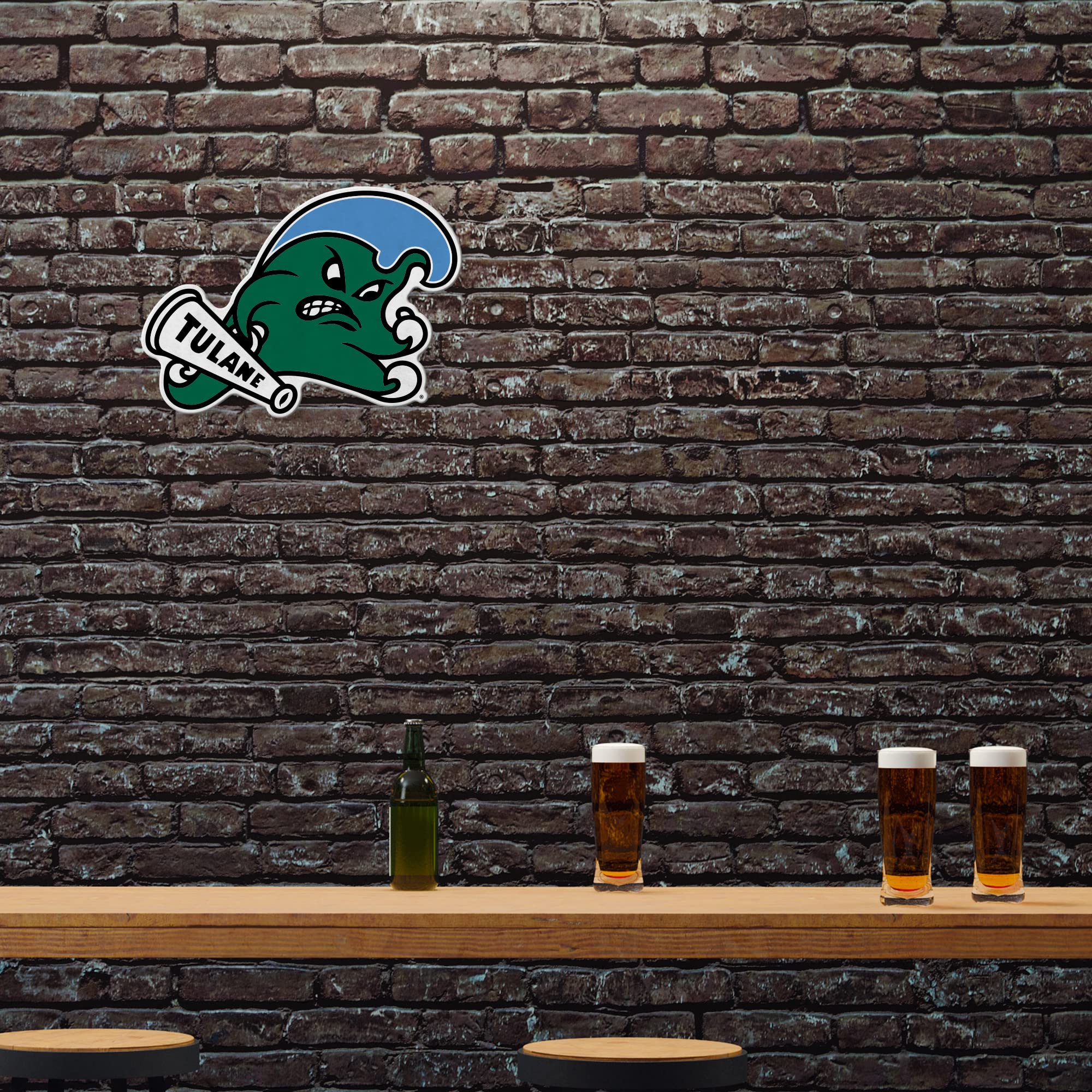 Rico Industries Ncaa Tulane Green Wave Primary Shape Cut Pennant - Home And Living Room D  Cor - Soft Felt Ez To Hang