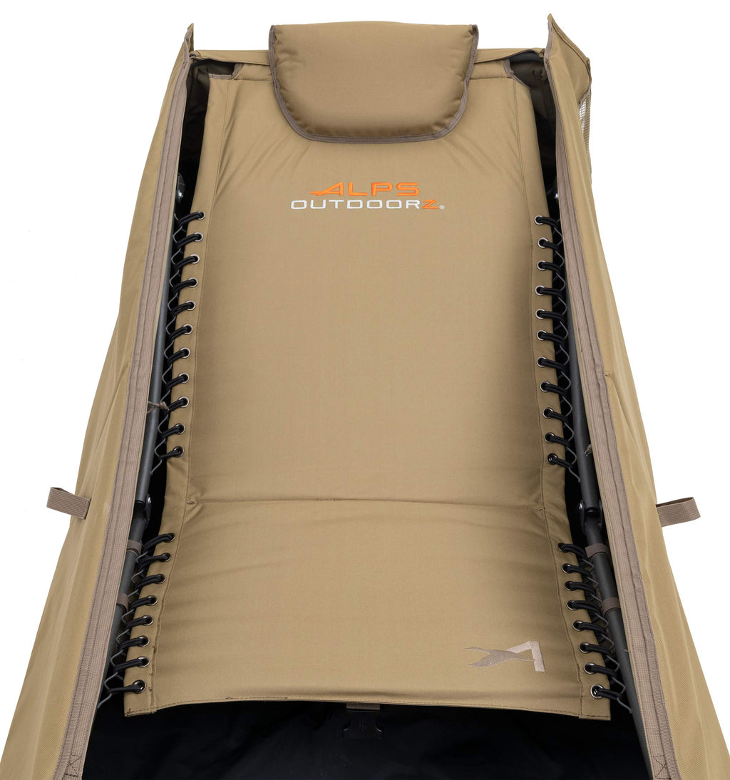 ALPS OutdoorZ Legend Layout Blind - Hunting Blind, Tan, with Zero-Gravity Chair Design, Waterproof Floor, Mesh Face Screen, Rear