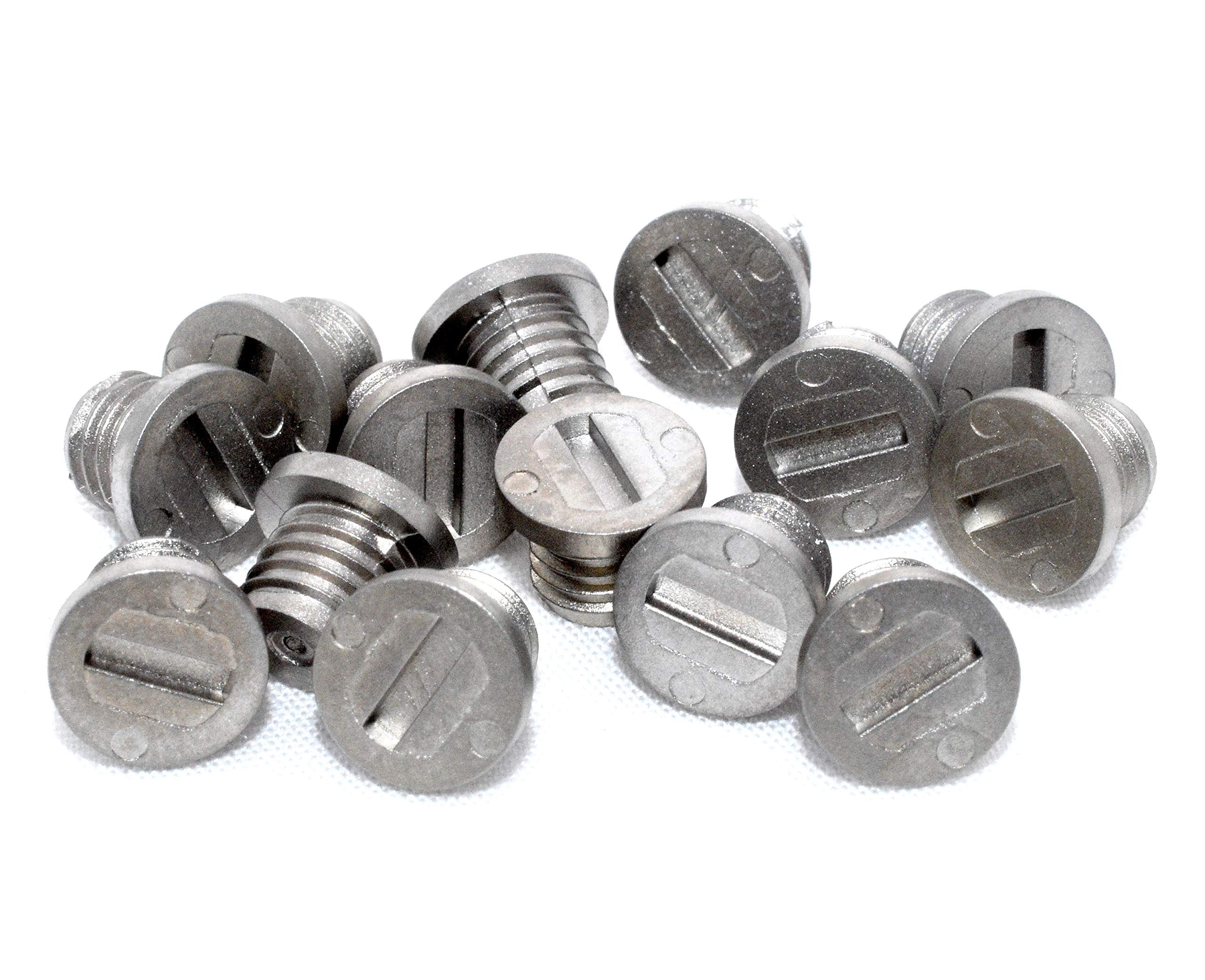 ecoSpikes Stainless Steel Track and Cross Country Spikes (Blank Silver, 14x)