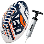 Franklin Sports Nfl Denver Broncos Football - Youth Mini Football - 8.5'' Junior Size Ball - Spacelace Easy Grip Texture- Perfec