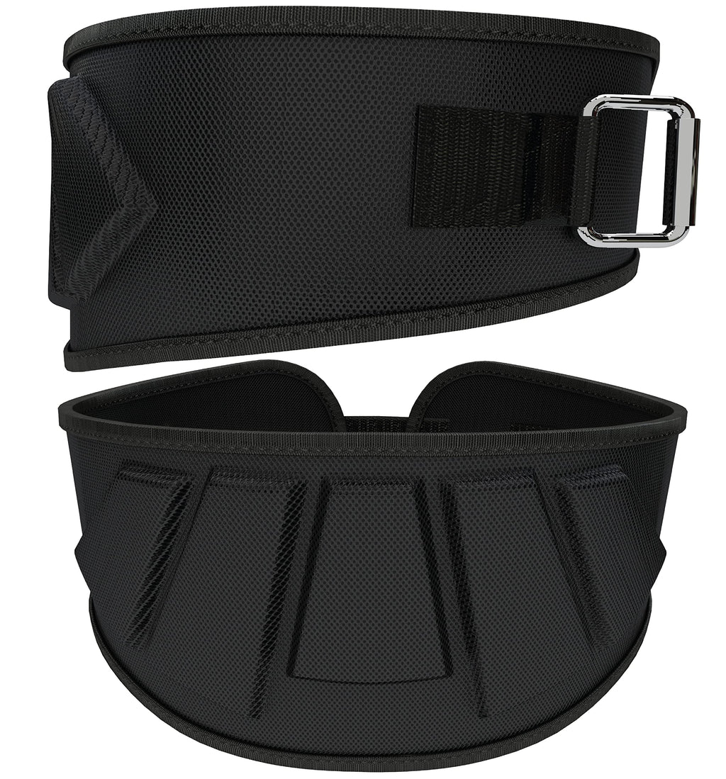 Rip Toned 6In Weightlifting Belt, Powerlifting, Bodybuilding Belt Men & Women, Back Support Weight Lifting (Black, Medium)