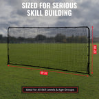 Trigon Sports Soccer Rebounder Net, 6 x 12 Bounce Back Net Soccer Goals for Backyard, Easy Setup, Kick Back Trainer for Passing,