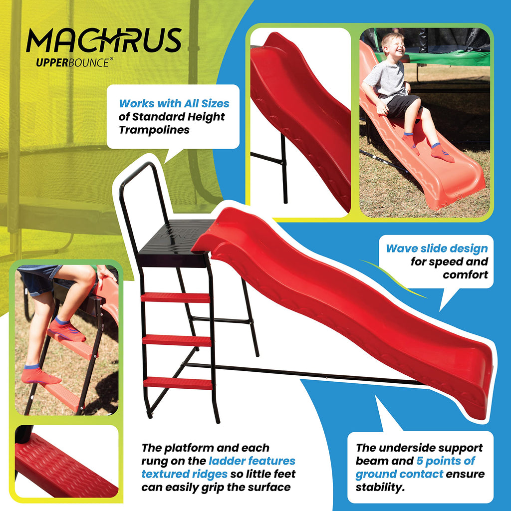 Upper Bounce Machrus Trampoline Step N Slide, Trampoline Ladder, Kids Slide, Trampoline Slide, Stair Slide, Trampoline Toys, Tra