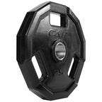 Cap Barbell 12-Sided Rubber Olympic Grip Weight Plates, Black, Single, 25 Pound