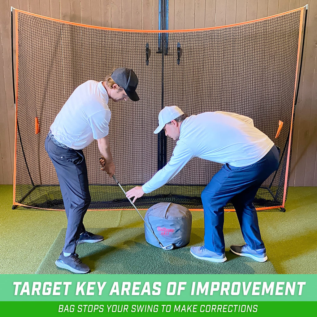 Gosports Fillable Golf Swing Bag, Impact Position Trainer - Master Proper Club And Hand Position At Impact, Great For All Skill