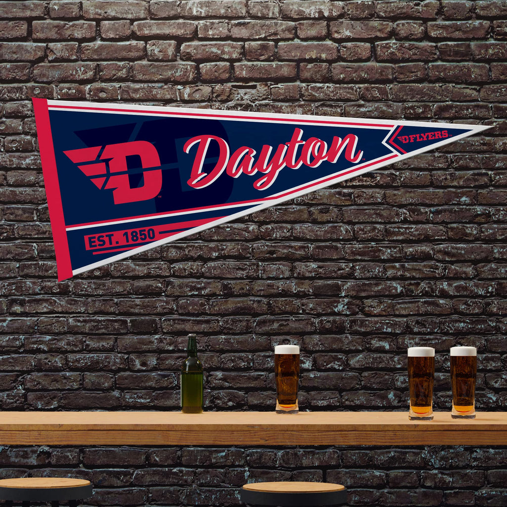 Rico Industries Ncaa Dayton Flyers Classic 12'' X 30'' Felt Wall D  Cor Pennant - Great For Home/Bed Room/Man Cave D  Cor