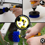 Drill Brush Boat Accessories - Kayak Cleaning Kit - Boat Drill Brush Set - Marine Scrub Brush Attachment For Drill - Rotary Clea