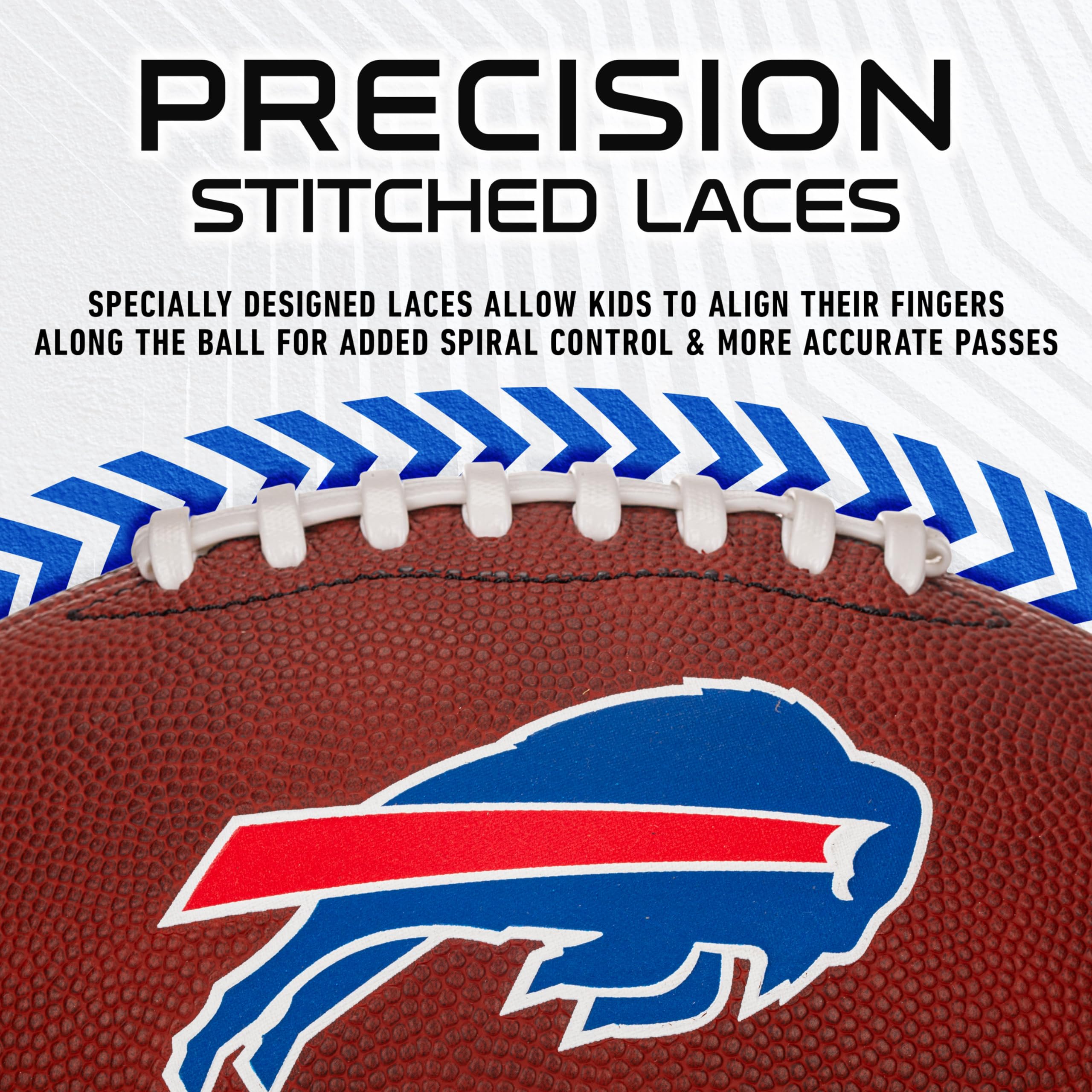 Franklin Sports Nfl Buffalo Bills Football - Youth Junior Size Football For Kids - Official Nfl Team Logo + Colors Youth Ball -