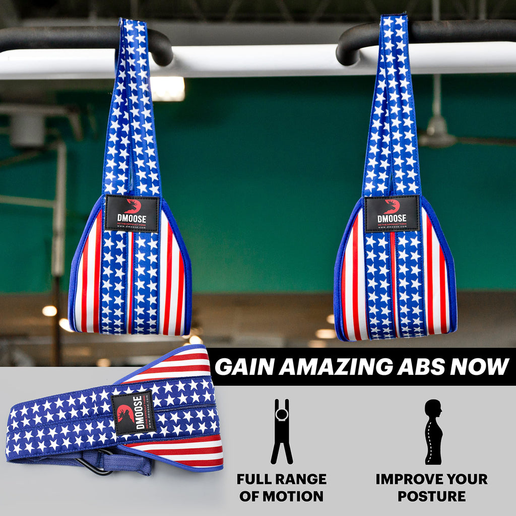 Dmoose Ab Straps For Abdominal Muscle Building, Arm Support For Ab Workout, Hanging Ab Straps For Pull Up Bar Attachment, Ab Exe