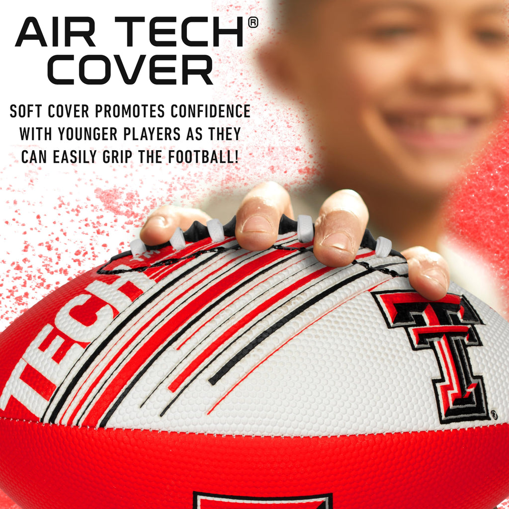 Franklin Sports Texas Tech Raiders Foam Football - Youth Mini Football For Kids - 8.5'' Junior Soft Foam Ball - Spacelace Easy G