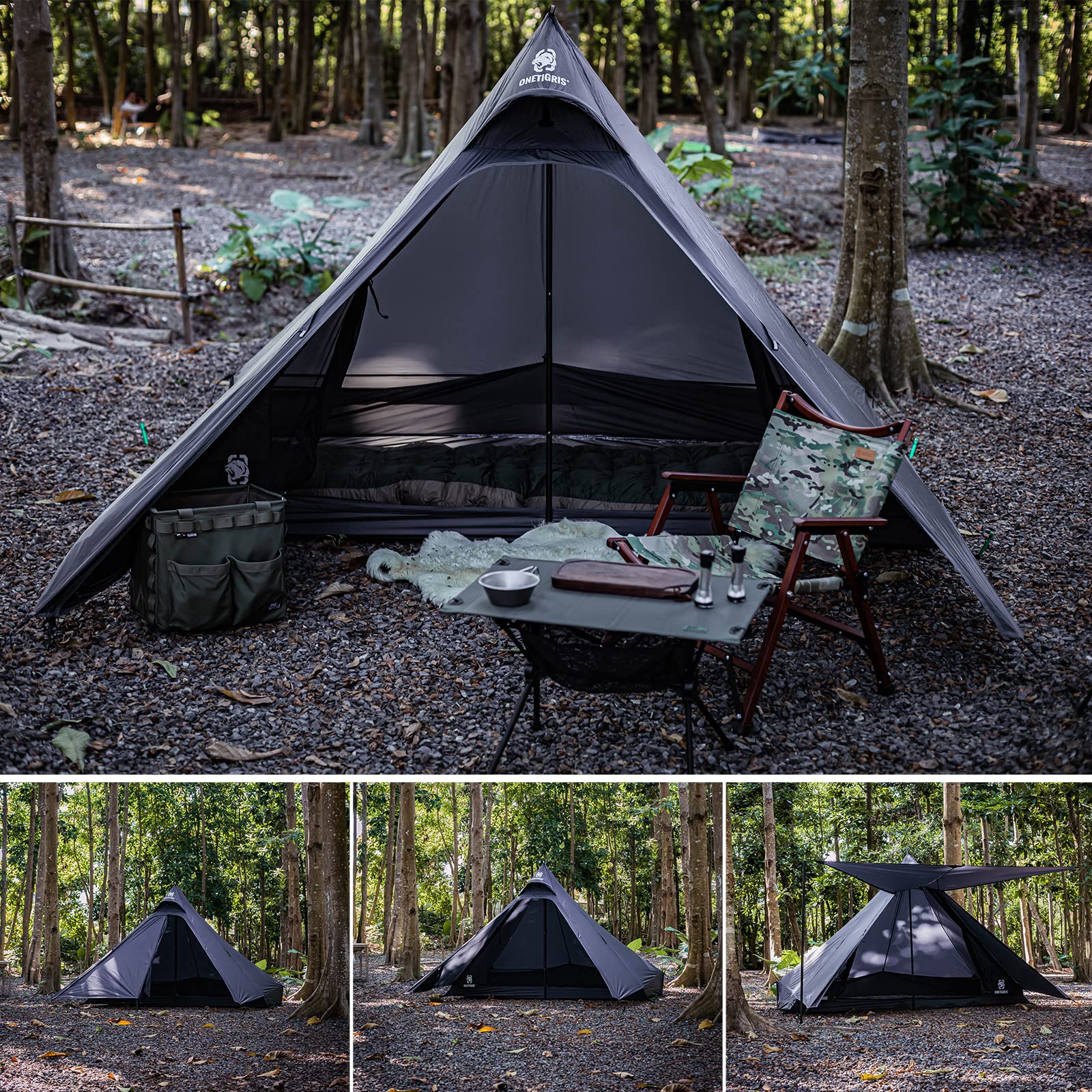 Onetigris Tetra Ultralight Tent 1-2 Person Waterproof, 3 Season, Ideal For Backpacking Camping Hiking Trekking Motorcycling Bush
