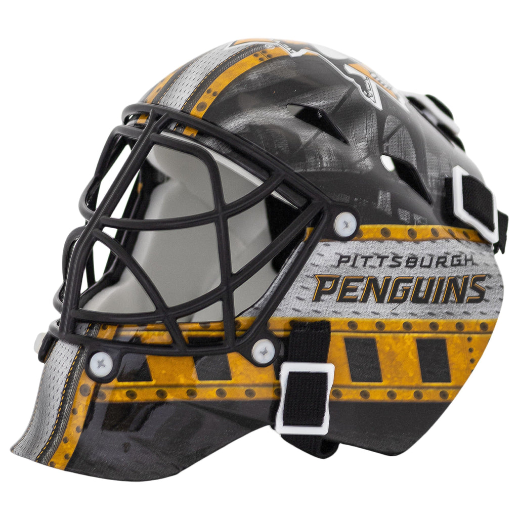 Franklin Sports Nhl Pittsburgh Penguins Mini Hockey Goalie Mask With Case - Collectible Goalie Mask With Official Nhl Logos And