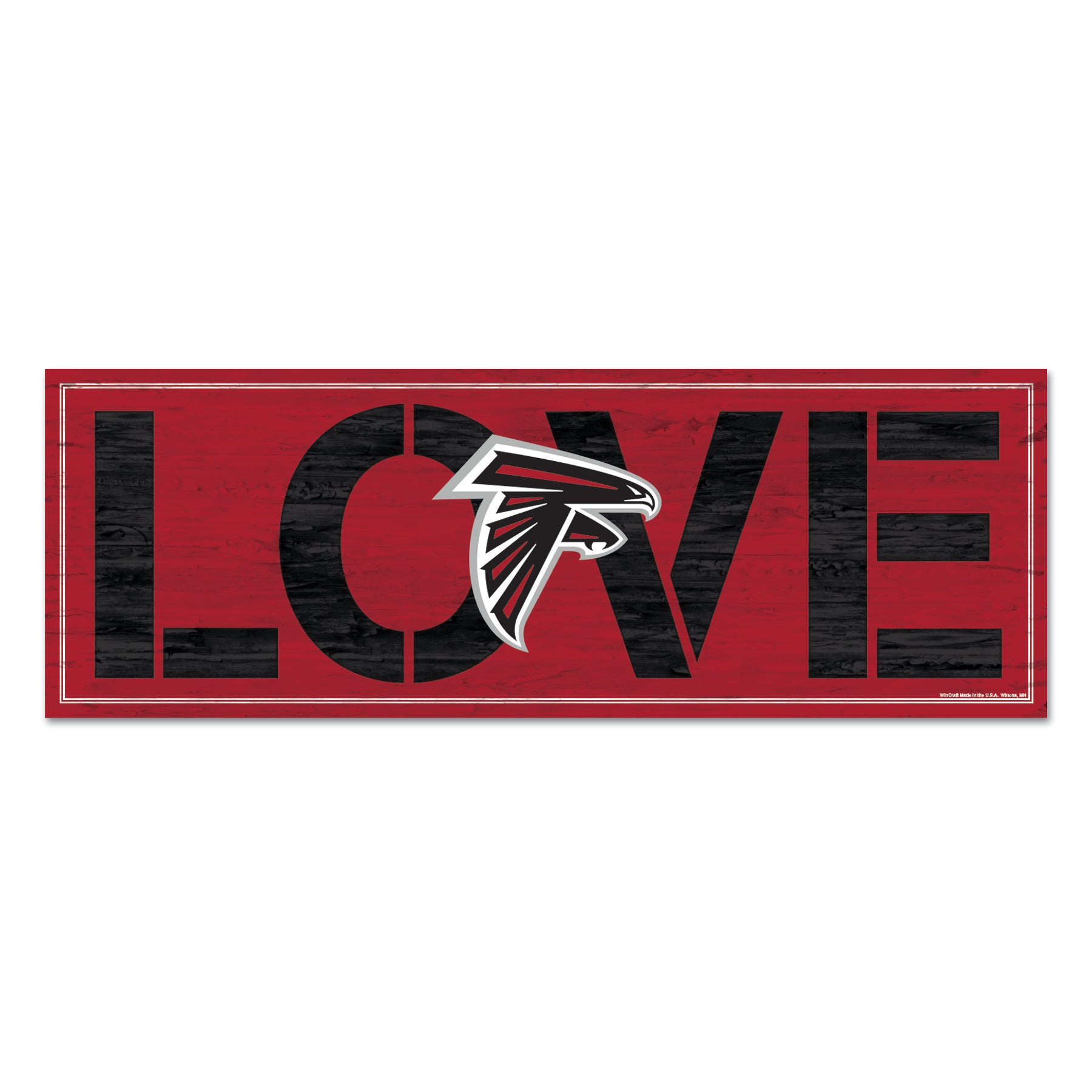 Atlanta Falcons Sign 8x23 Wood Love
