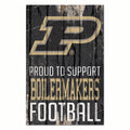 Purdue Boilermakers Sign 11x17 Wood Proud to Support Design
