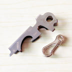 Factory Direct Sales Edc Tool Buckle Stainless Steel 8-in-1 Keychain Portable Gadget Multi-Function Key Clip