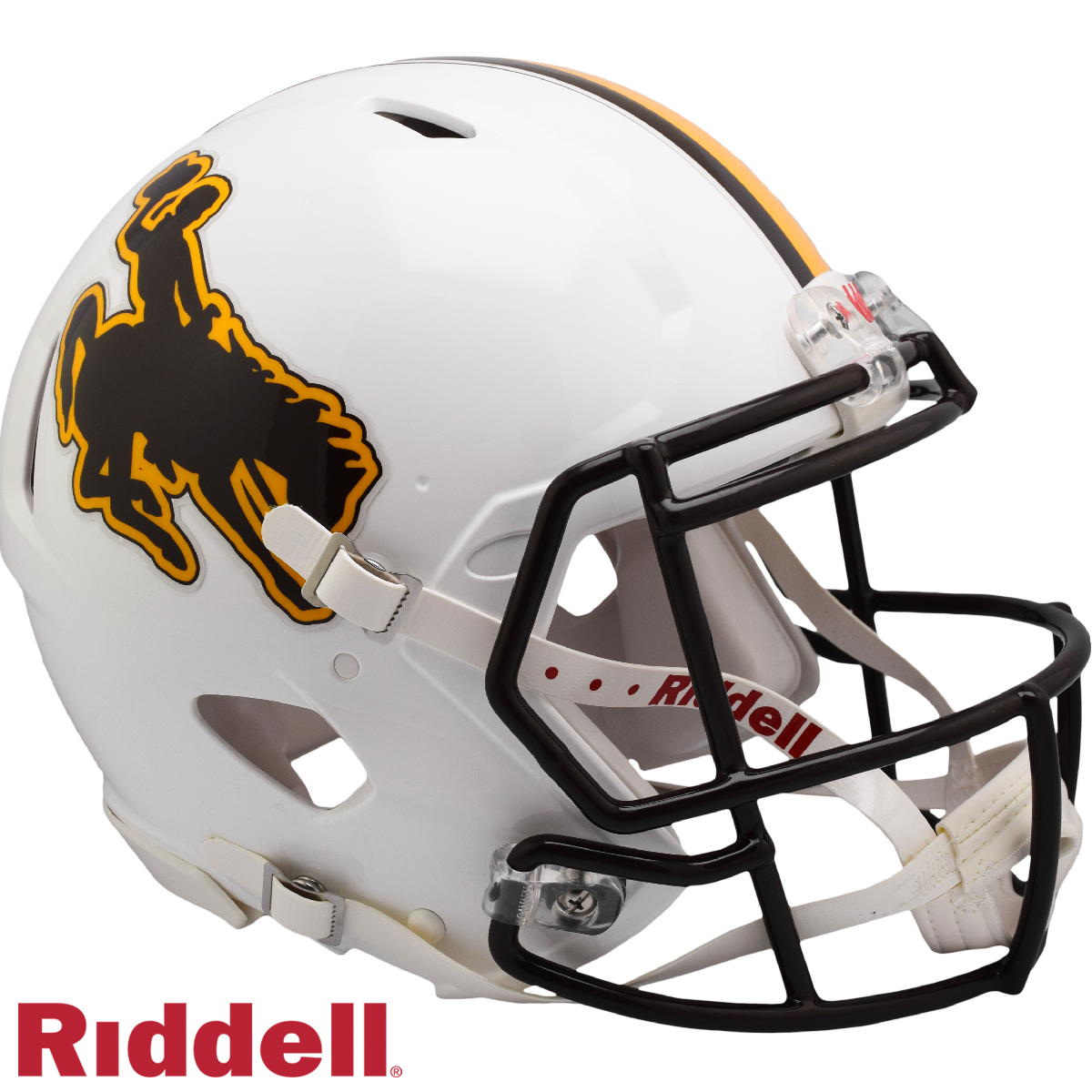 Wyoming Cowboys Helmet Riddell Authentic Full Size Speed Style - Special Order