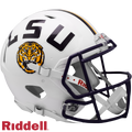 LSU Tigers Helmet Riddell Authentic Full Size Speed Style White - Special Order