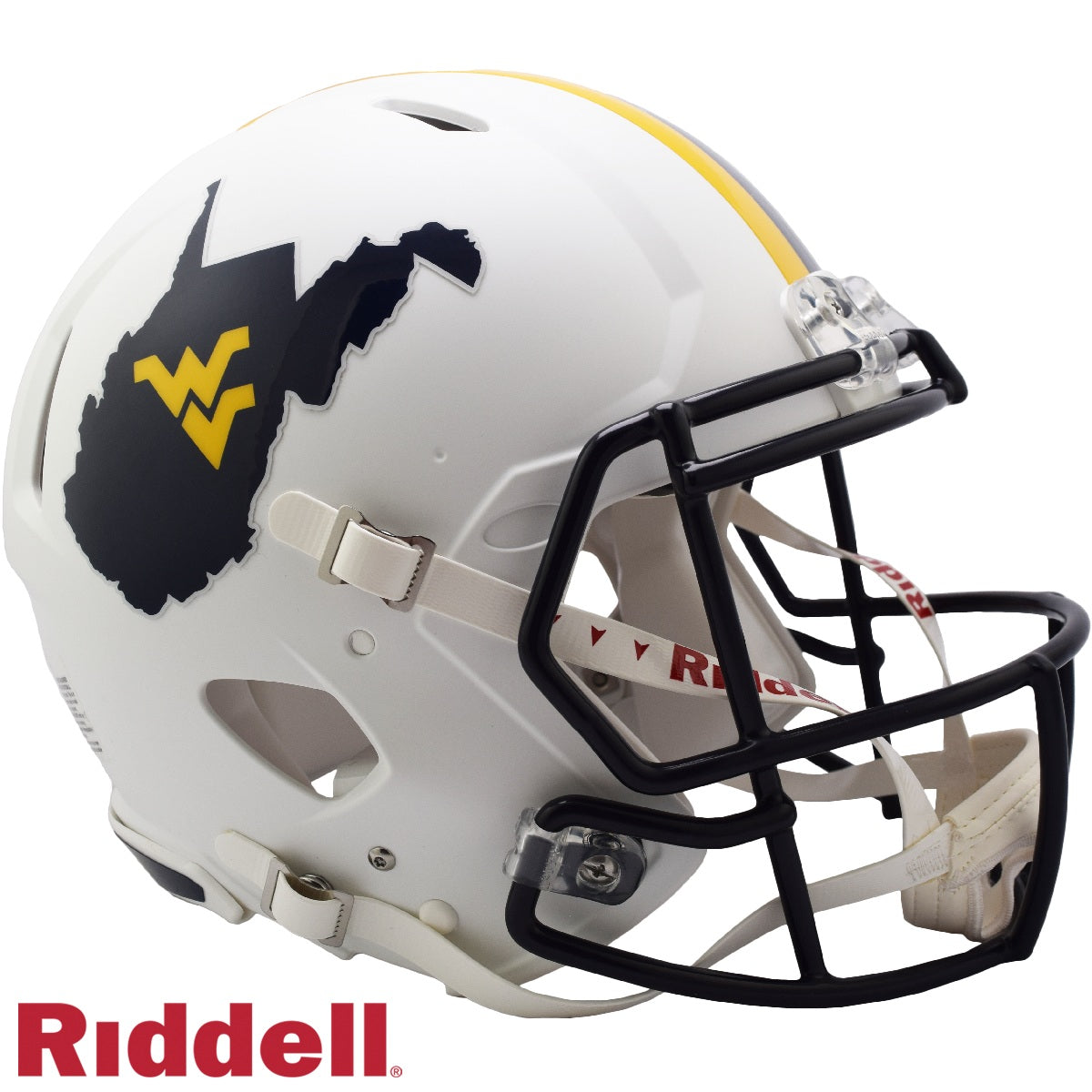 West Virginia Mountaineers Helmet Riddell Authentic Full Size Speed Style Country Roads - Special Order