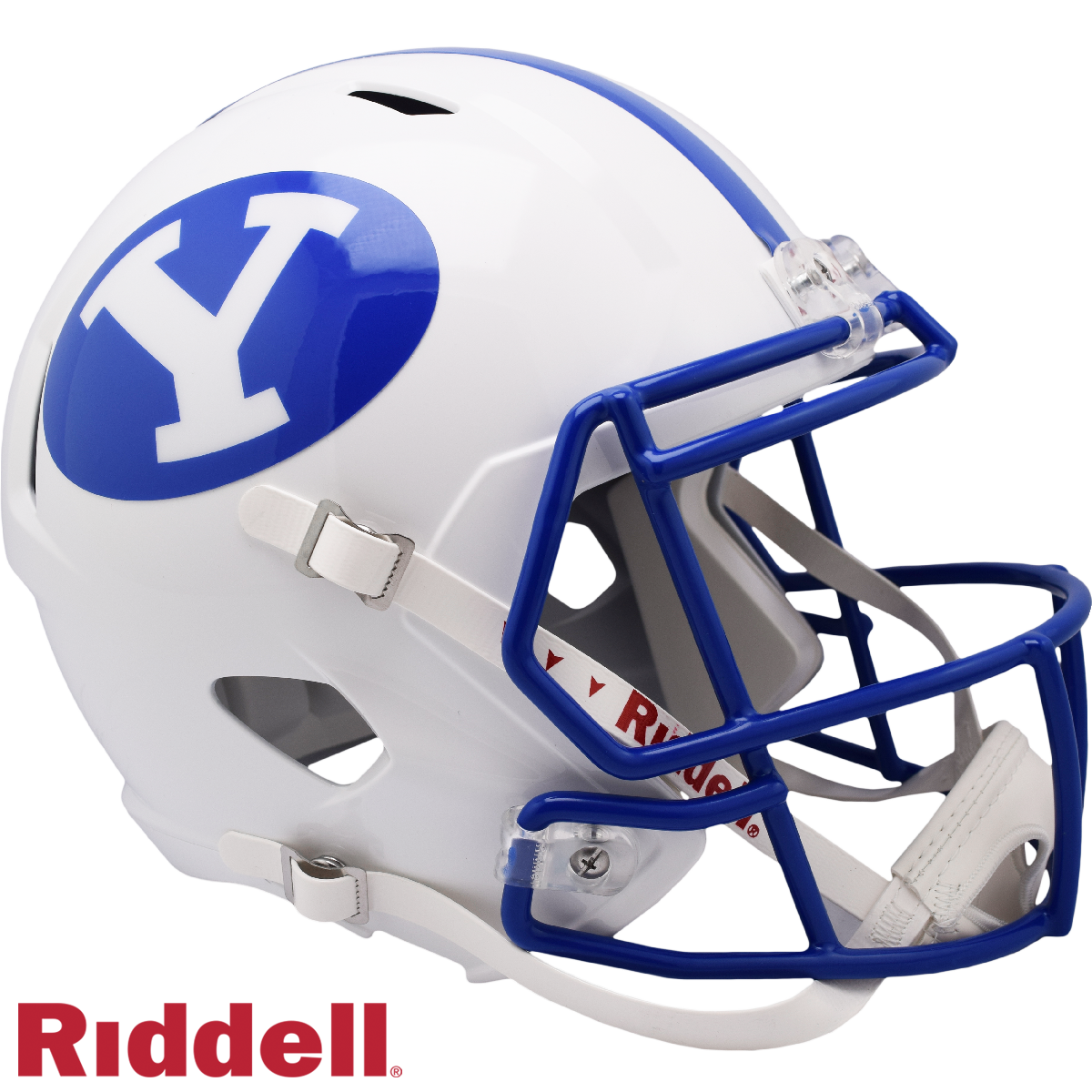 BYU Cougars Helmet Riddell Replica Full Size Speed Style White - Special Order