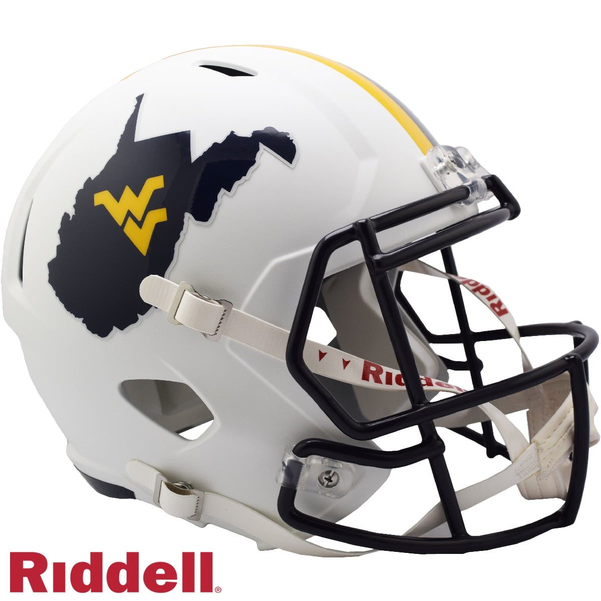 West Virginia Mountaineers Helmet Riddell Replica Full Size Speed Style Country Roads - Special Order
