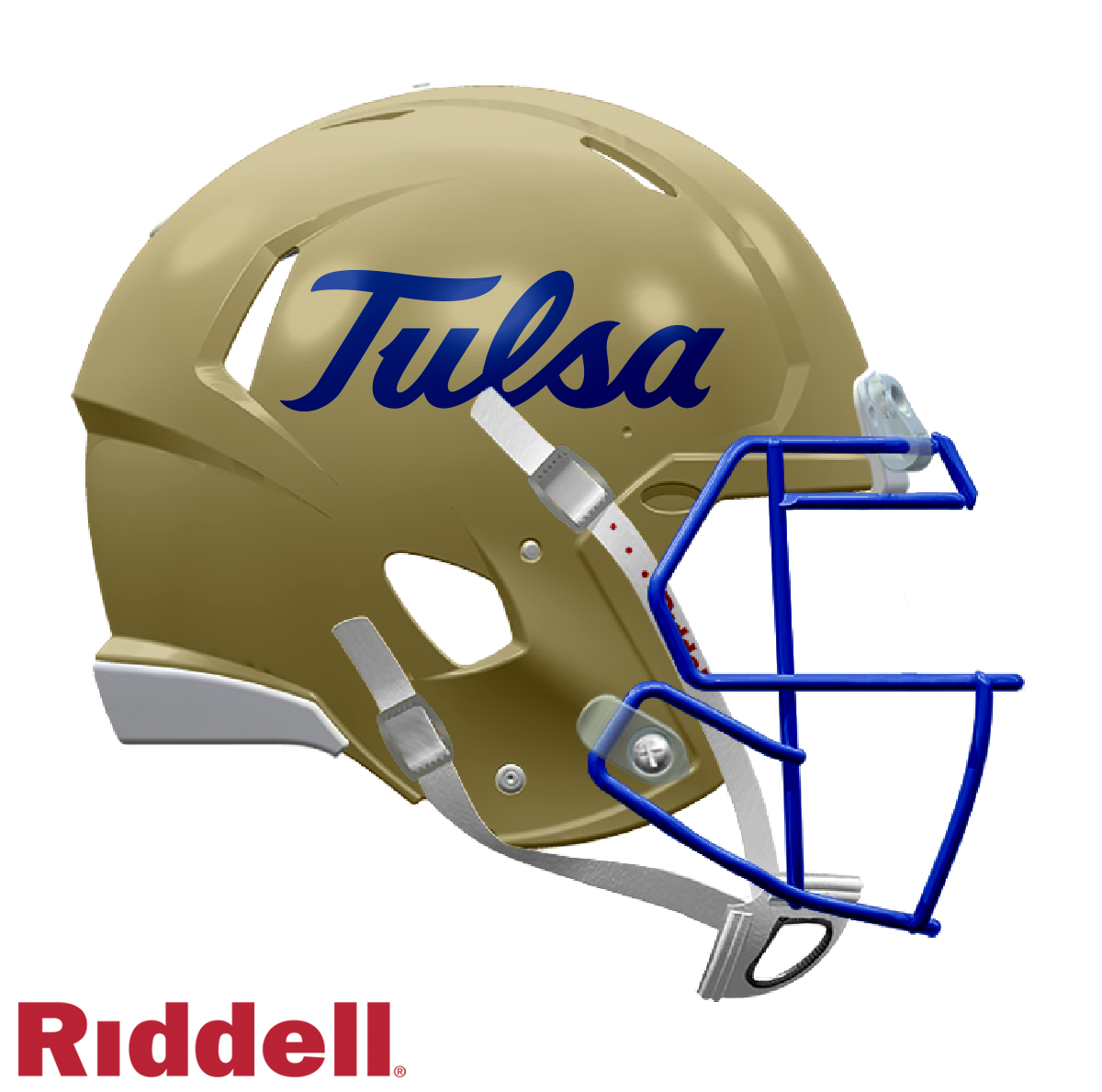 Tulsa Golden Hurricane Helmet Riddell Replica Full Size Speed Style Gold - Special Order