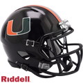 Miami Hurricanes Helmet Riddell Replica Mini Speed Style Black