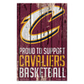 Cleveland Cavaliers Sign 11x17 Wood Proud to Support Design