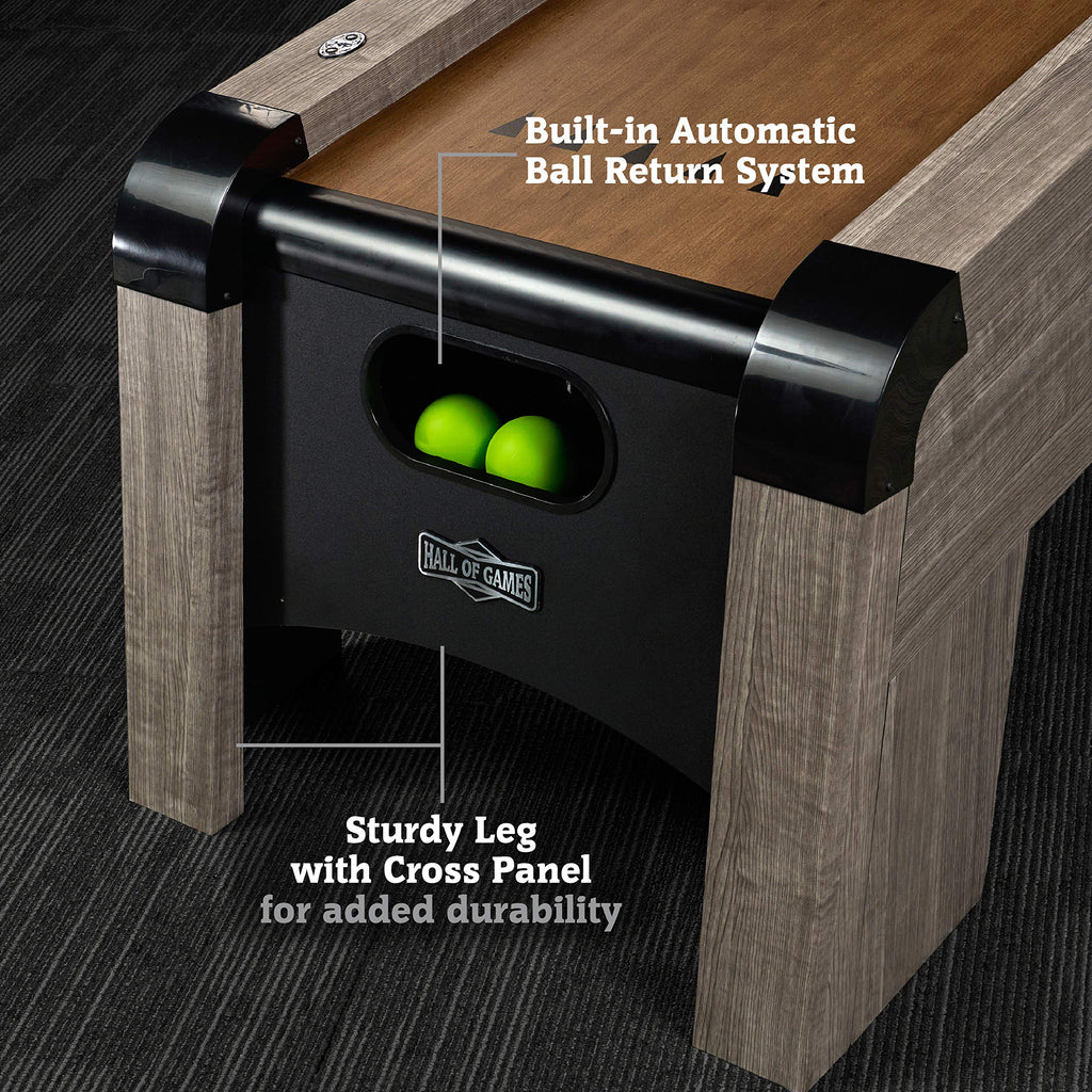Hall of Games 108 Roll and Score with LED Lights and Electronic Scorer, Brown/Black,9 Foot