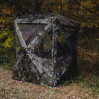 Barronett Blinds Big Mike, Portable Hunting Blind, Tall Hub Blind, Shoot While Standing, Low Profile Windows, 2-Person, Crater T