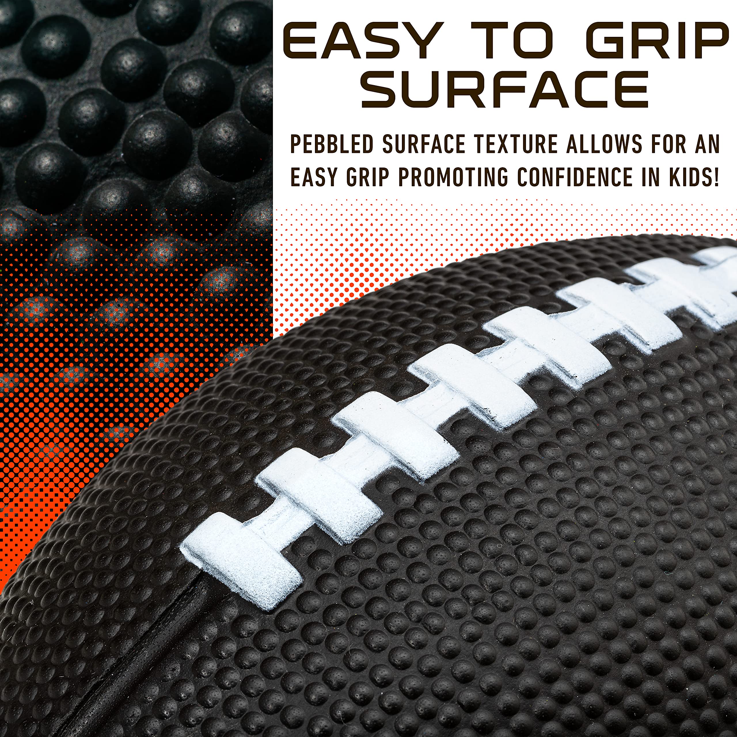 Franklin Sports Nfl Cleveland Browns Football - Kids Foam Football - Soft Football - Mini Size - Perfect For Gameday - 8.5'' 3D