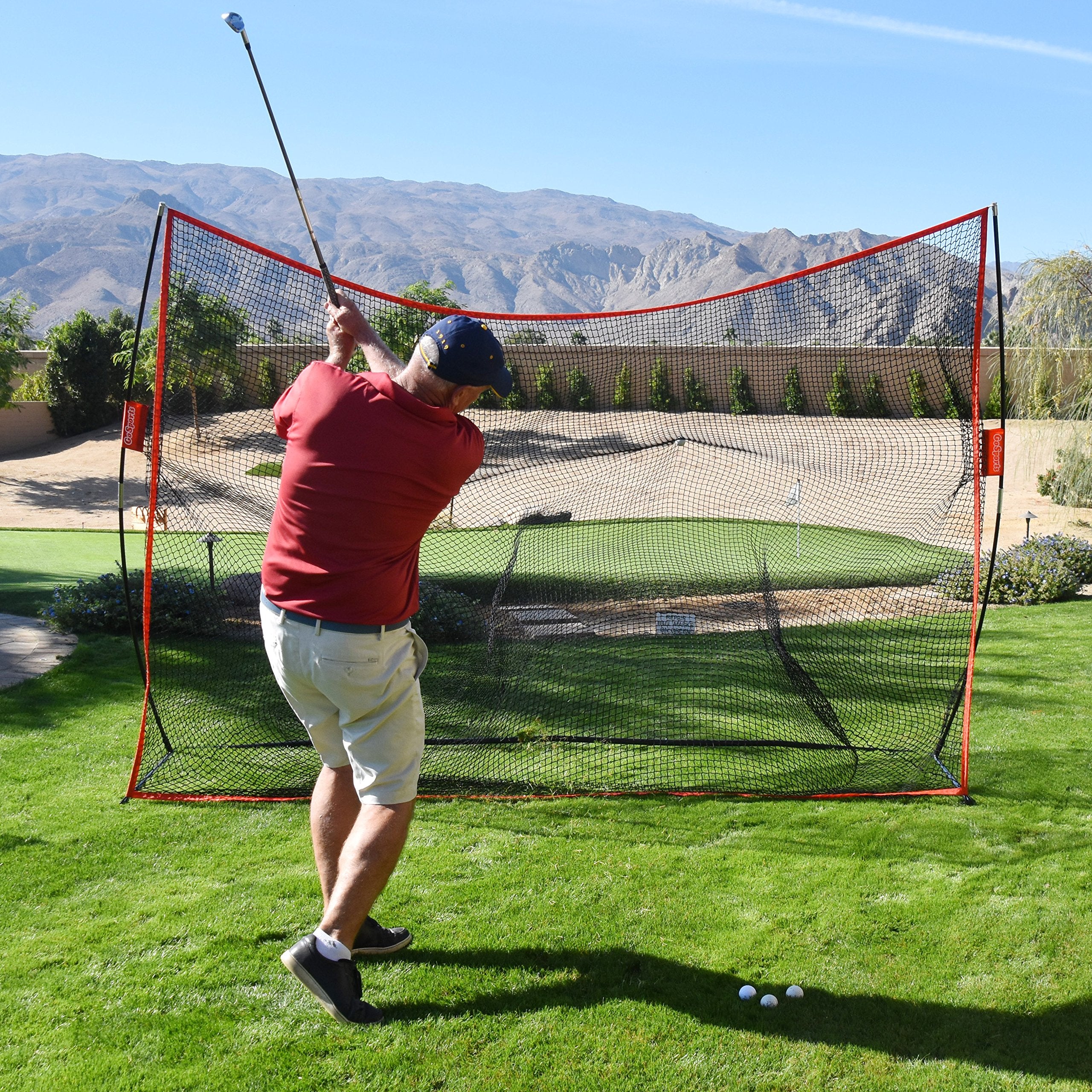 Gosports 10 Ft X 7 Ft Golf Practice Hitting Net - Personal Driving Range For Indoor Or Outdoor Practice