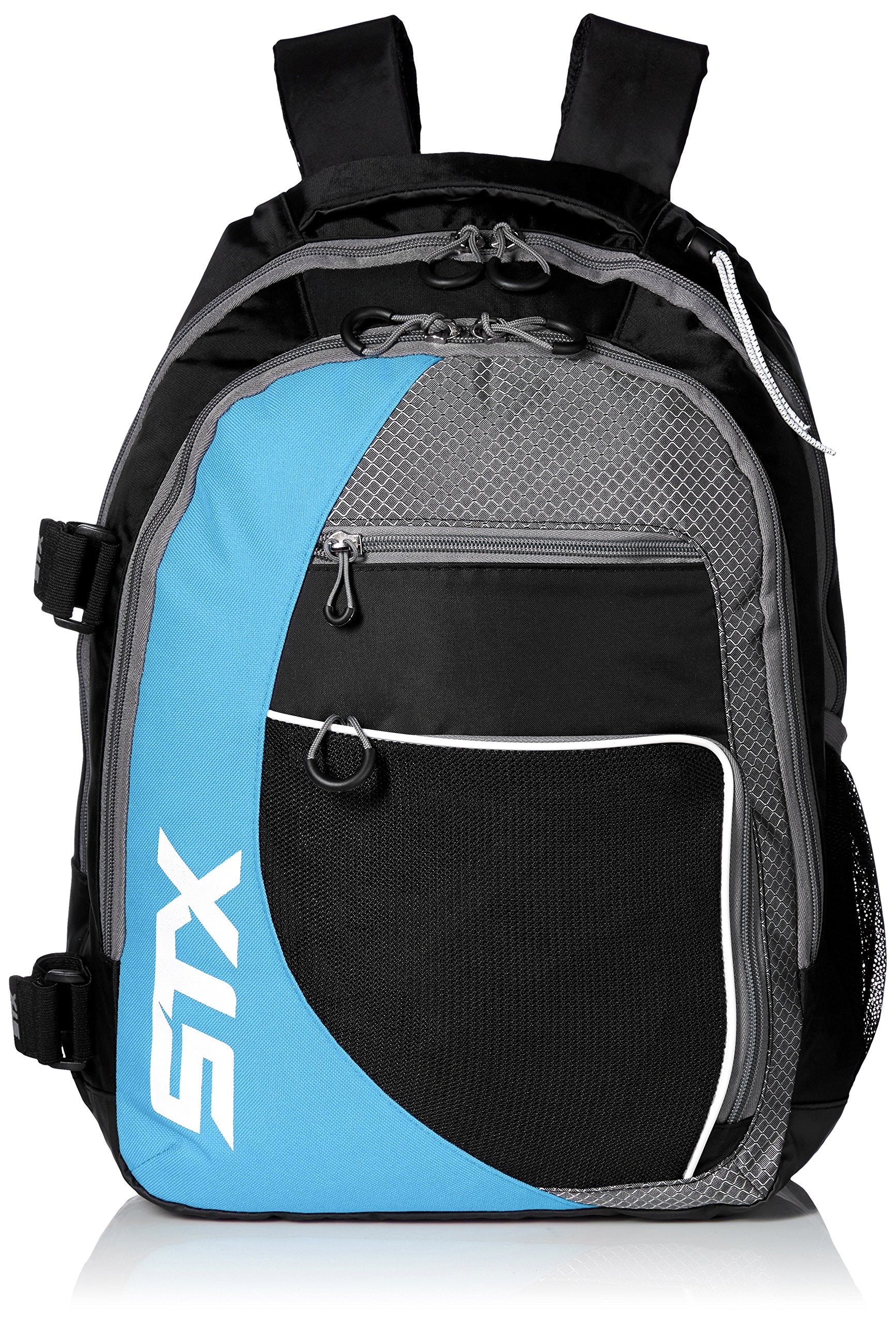 STX Lacrosse Sidewinder Lacrosse Backpack, Black/Columbia