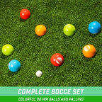 Gosports 90 Mm Soft Bocce Set Includes 8 Weighted Balls, Pallino And Case, Play Indoors Or Outdoors